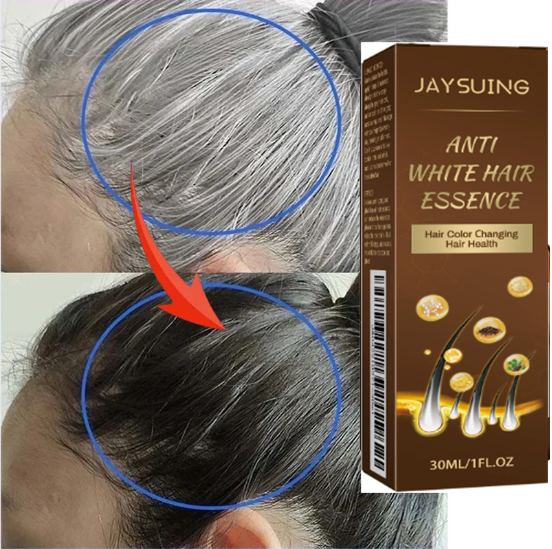 White Hair Treatment Serum Nourishing Scalp Restore Darken Natural Color Repairing Damage Gray Hairs Black Hair Care Essence
