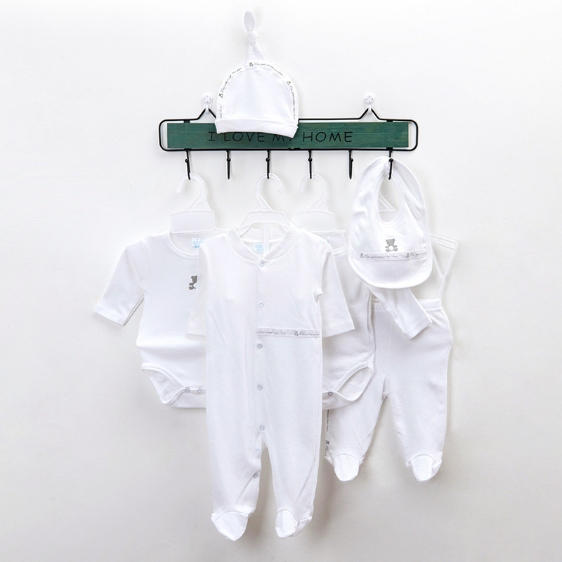 Baby Care Cartoon Printed Newborn Clothing Six-Piece Set 0-1 Year Old Baby Set Cross border Hot Selling Baby Clothing
