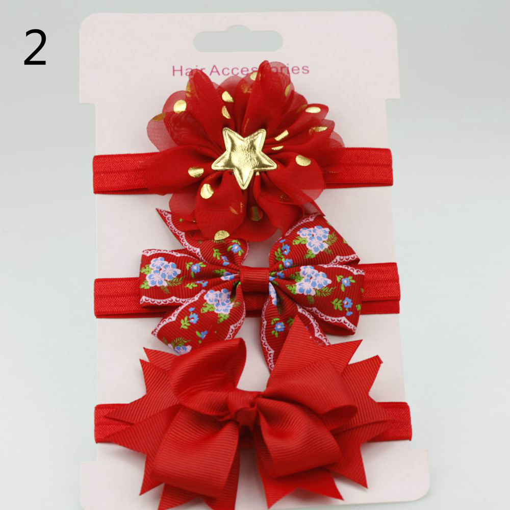 Fashion New Korean Hair Accessories Child Simple Solid Color Bow Ribbon Set