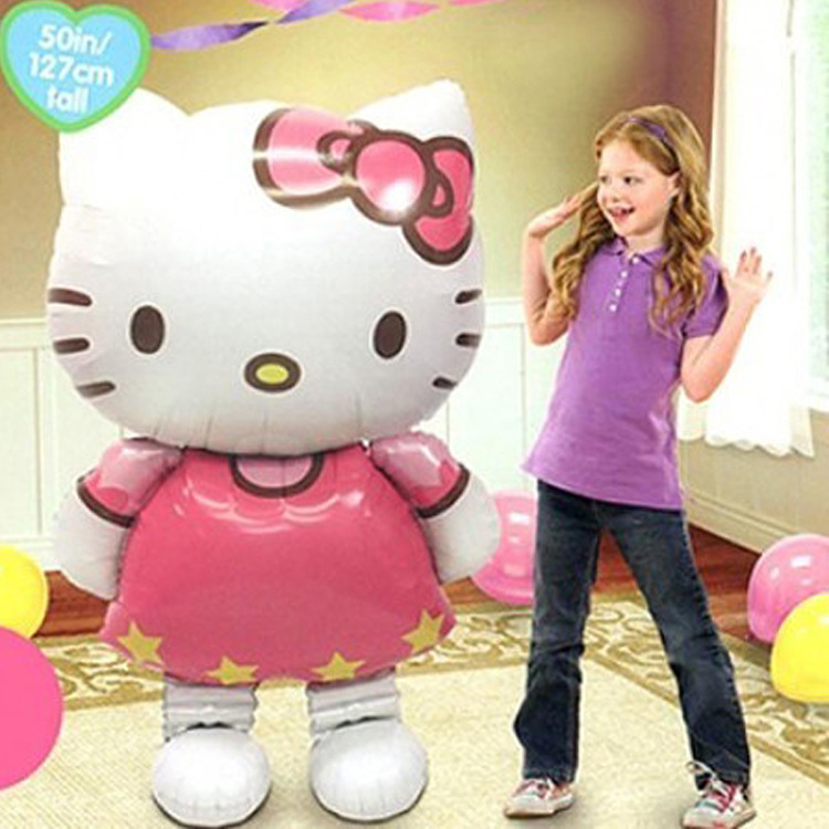 1pc Jumbo Hello Kitty Foil Balloon (114×70cm) – Ultra-Large Shimmering Design with Mirror-Gloss Finish & Advanced Shape Memory T