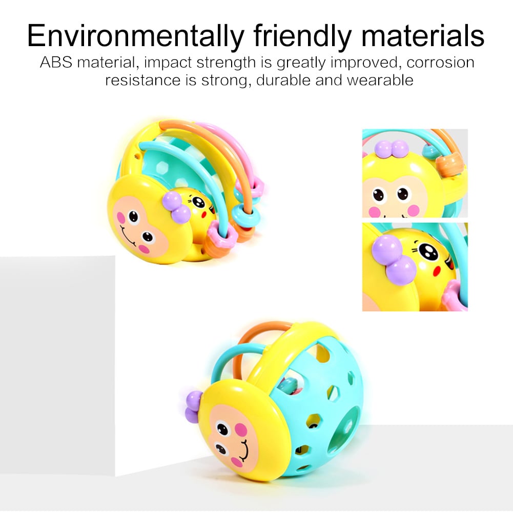 Baby Toy Rattle Ball Hand Knocking Bell Ball Toy Rattles Hand Bell Intelligence Developing Toys Infants Activity Grasping Toy
