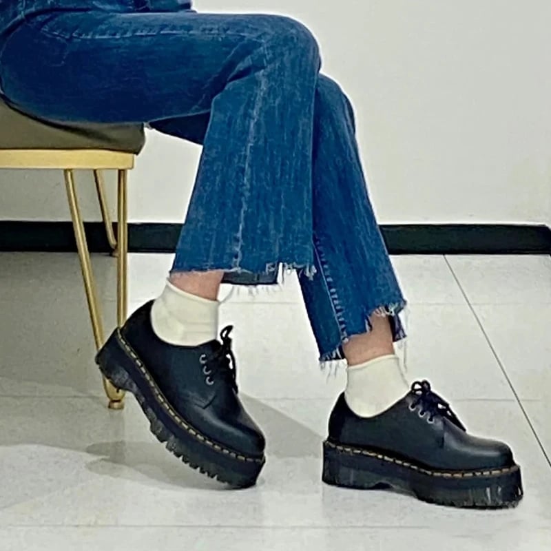 Shoes for Women Mary Janes 's High Heels Fashion Lace Up Casual Boots New Round Toe Platform