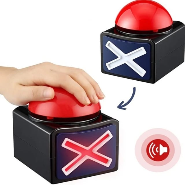 1PC New Game Answer Buzzer Alarm Button With Sound Light Trivia Quiz Got Talent Buzzer