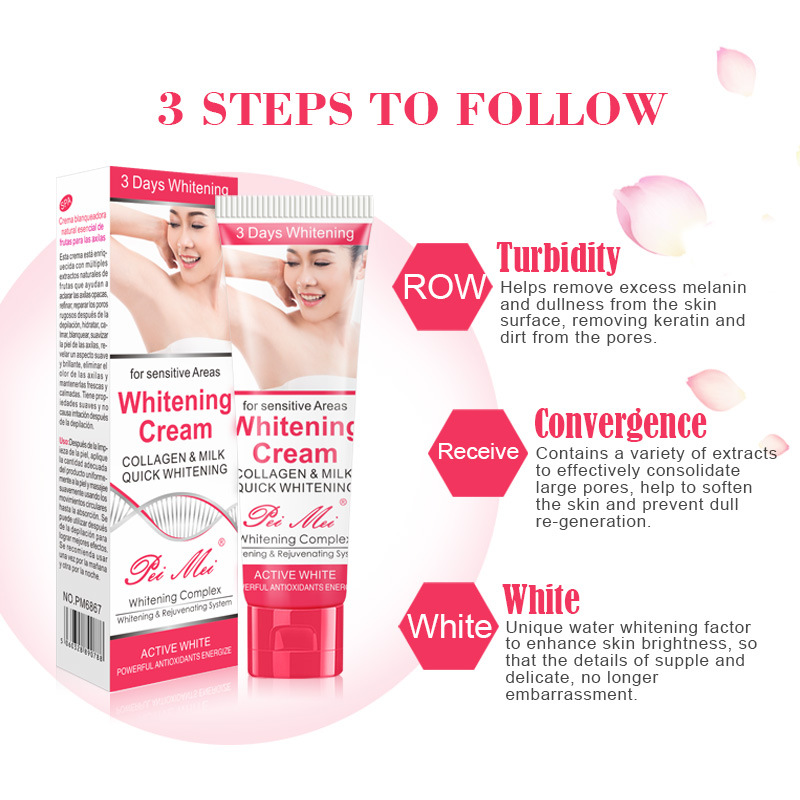 3 Days Effect Armpit Whitening Body Creams Between Legs Knees Private Parts Whitening Formula Armpit Whitener Intimate Body Care