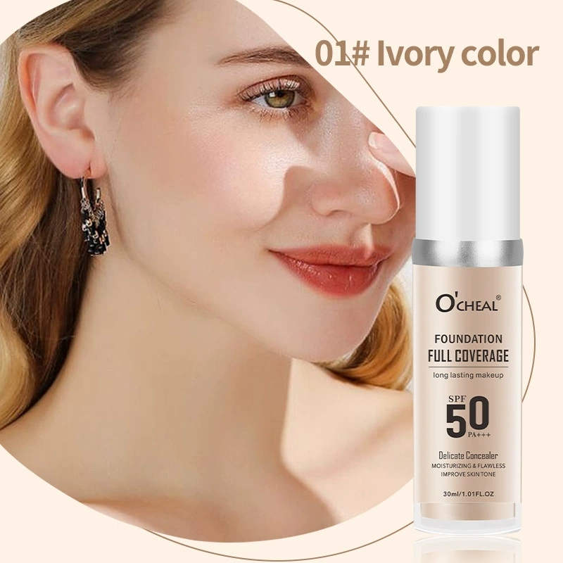 O'CHEAL 50PA+++ Liquid Base Cream Durable Coverage Makeup Corrector Moisturizing Bright Skin Tone Moisturizing Beauty Cream