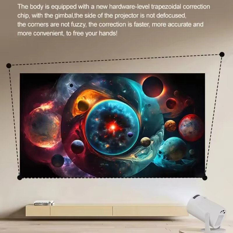 Portable Streaming Projector With USB C Fast Charging Highly Definition Display Wireless Screen Presentation
