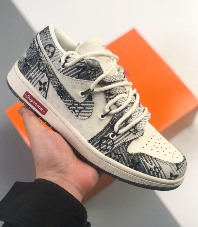 AJ1 Qiao 1 Inverted Hook Retro Low Top Casual Sports Skateboarding Board Shoes