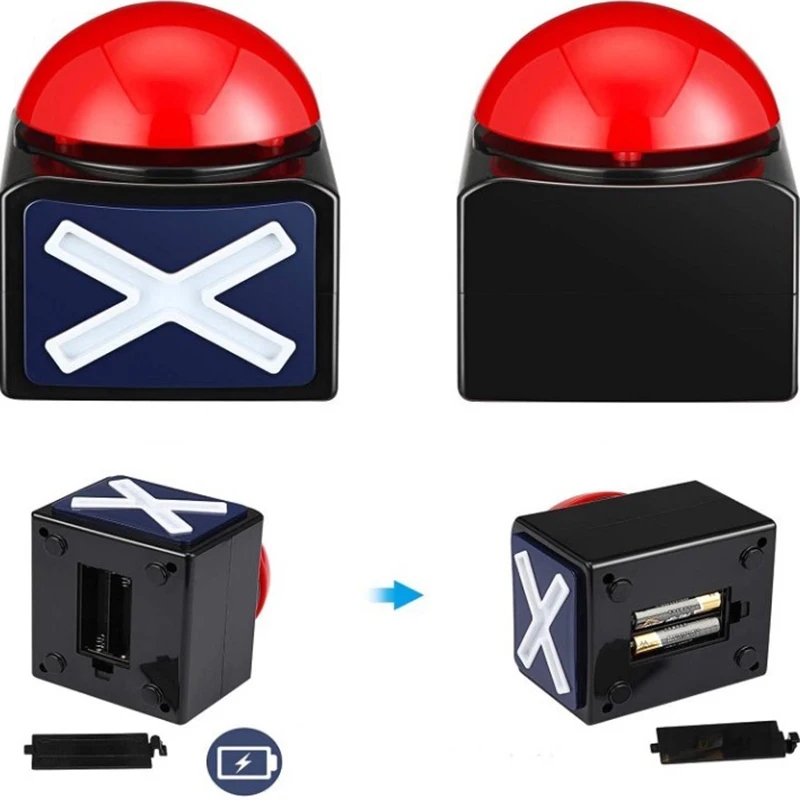 1PC New Game Answer Buzzer Alarm Button With Sound Light Trivia Quiz Got Talent Buzzer