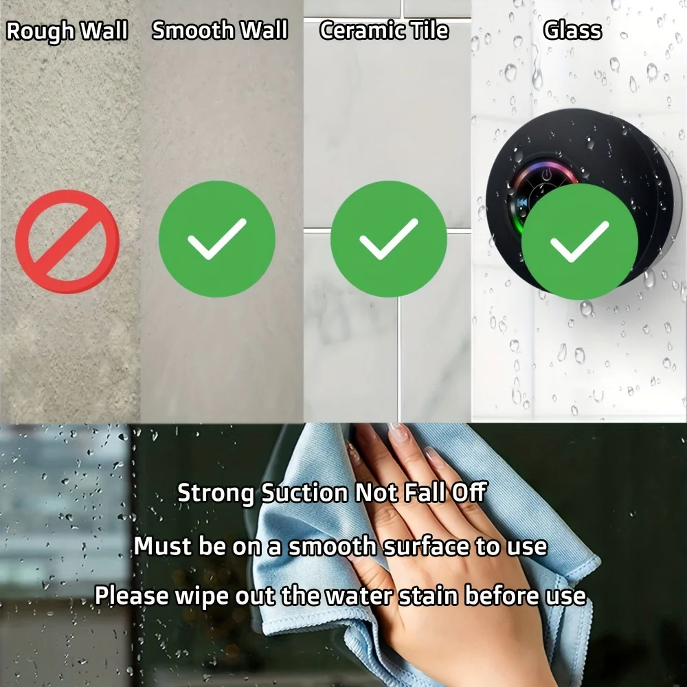 New Bathroom waterproof wireless Bluetooth speaker large suction cup mini portable speaker outdoor sports stereo speaker