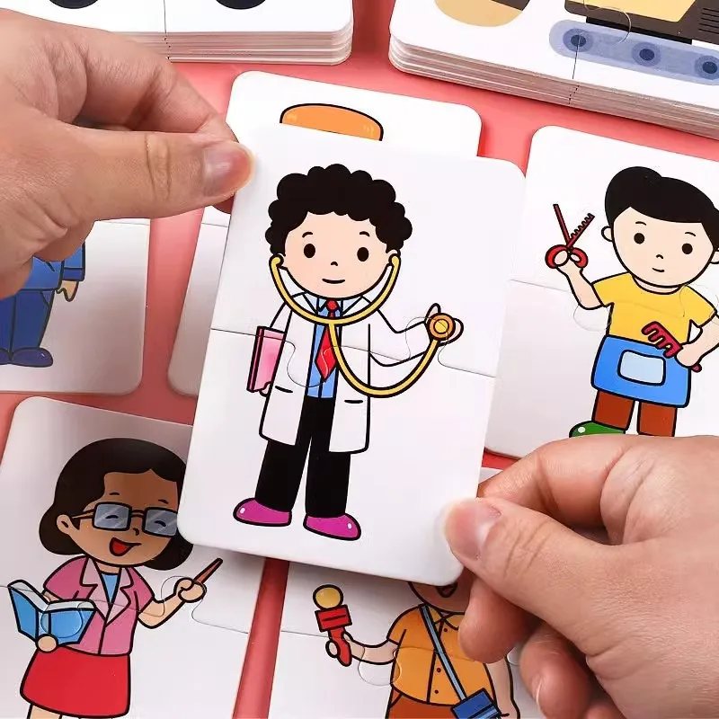 32 Enlightenment Card Matching Puzzle Early Education Cartoon Pattern Cognitive Boys and Girls Toys