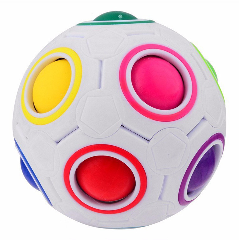 Novelty Rainbow Football Puzzle Spherical Magic Cube Toys Learning & Educational Toys For Children Kids Adult