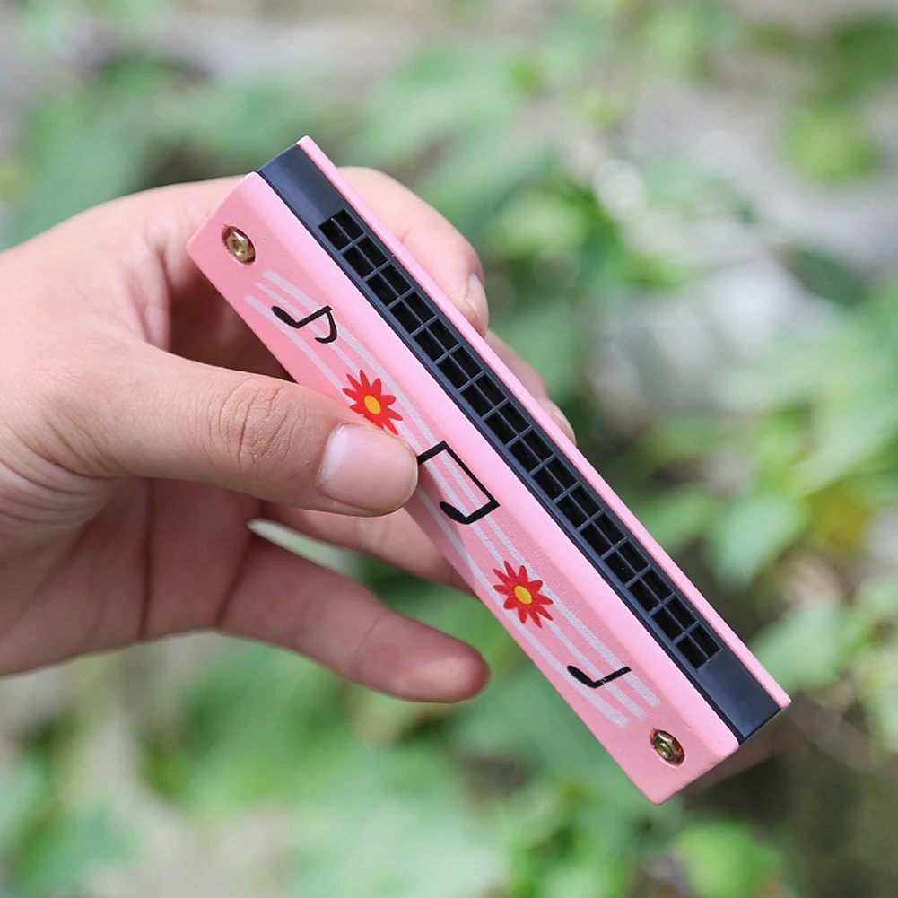 16 Holes Cute Harmonica Musical instrument Montessori Educational Toys Cartoon Kids Wind Instrument Children Gift