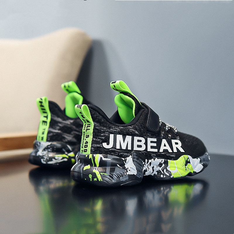 Jamie Bear Boys' Shoes Four Seasons Children's Sports Shoes Flying Weave Children's Shoes Mesh Casual Children's Shoes