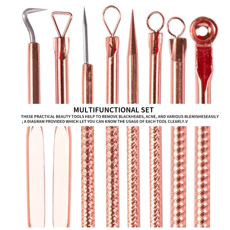 4 PCS Stainless Steel Acne Needle Set With Box Face to Blackhead Beauty Salon Squeeze Skin Care Tools Puberty Maintenance