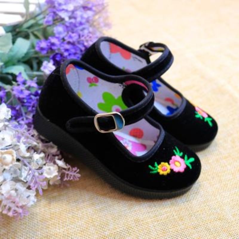 Kids Children Fashion Girls cotton Bowknot Wave Point Rhinestone Non-slip Princess Shoes Sandals Boat Girl Shoe
