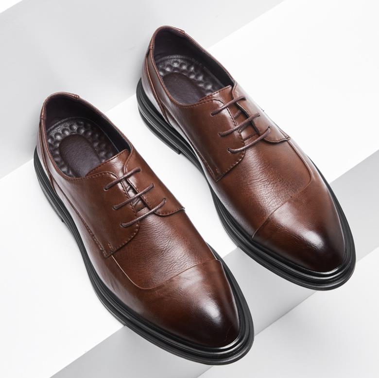 Popular New All-match Pointed Toe Business Formal Leather Shoes British Men's Casual Shoes Trend