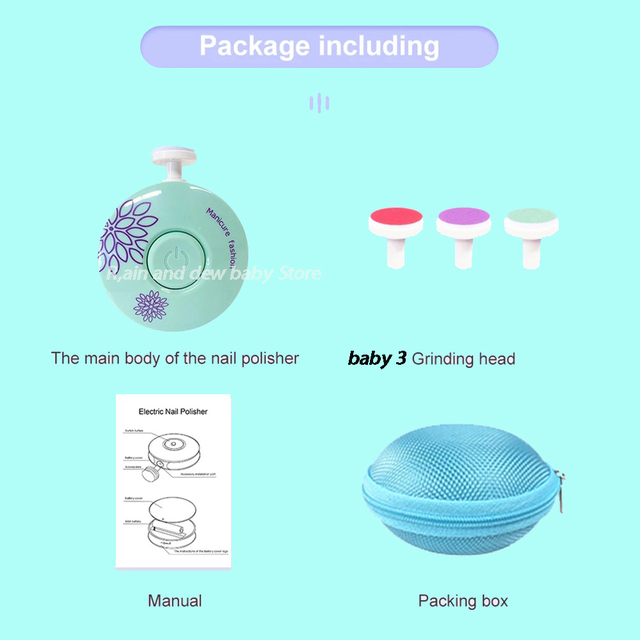 No Case Electric Lime Nail Clipper Goods For Newborn Baby Nail File Care Manicure Set Baby Trimmer Accessories
