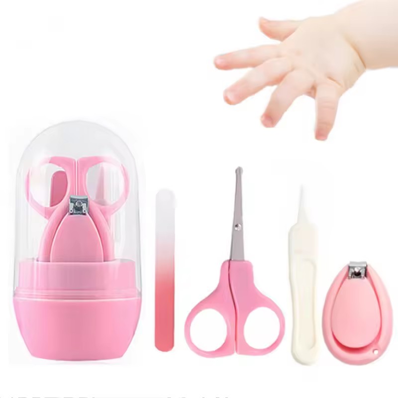 Baby Nail Clipper Kit Baby Healthcare Kits Tool Trimmer Scissors Nail Clippers With Storage Box Baby Nail File Set Manicure Care