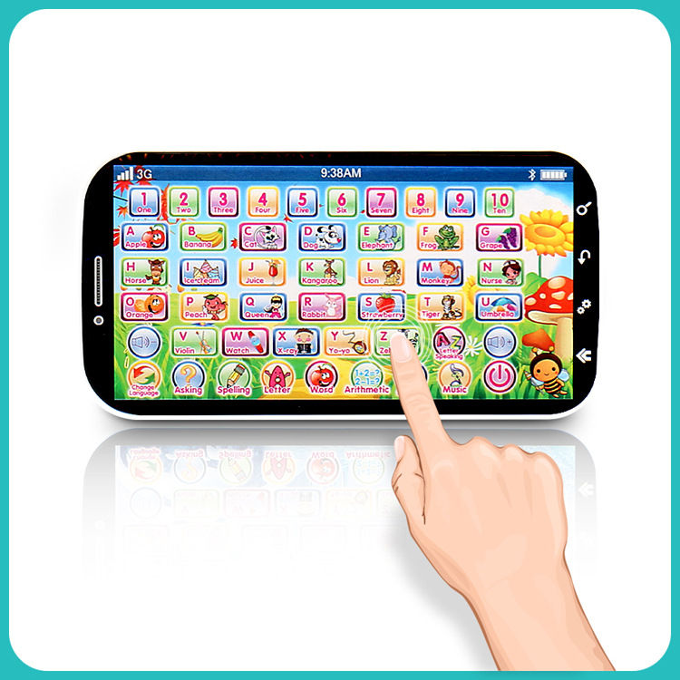 English Language Learning Machine Multifunction Toy Phone,ABC Letter Word Number Musical Yphone for Kid Educational Learning Toy