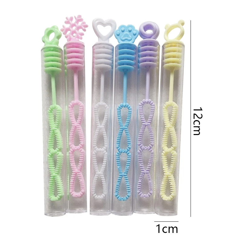 10pcs/bag Colorful Bubble Empty Tube Bubble Machine Toys Kids Birthday Party Favor Carnival Gift School Prizes Goodie Filler