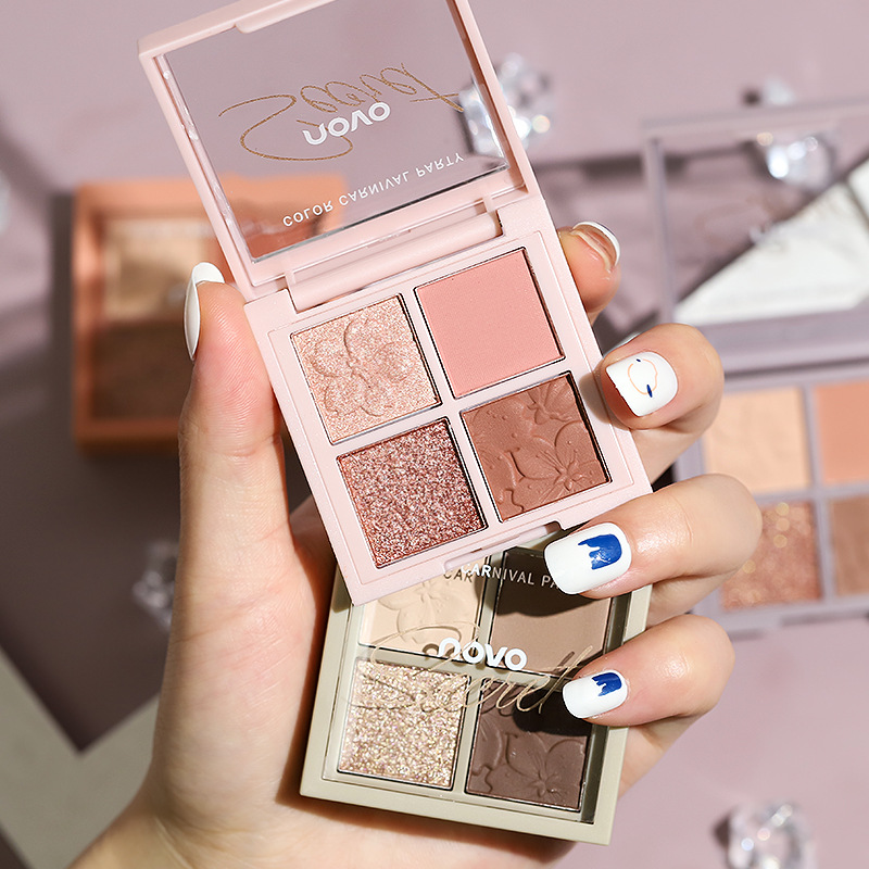 NOVO four-color highlight powder blusher facelift integrated disc matte nose shadow integrated disc