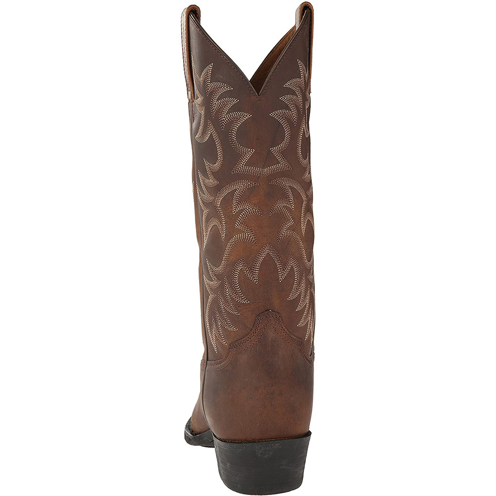 2026 Winter Burst Embossed Embroidery High Heel Wooden Root Western Style Cowboy Boots Mens Hiking Shoes Size 38-48