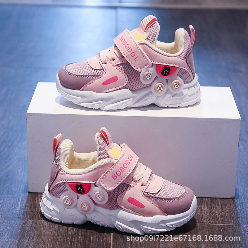 New Girls Breathable Mesh Casual Soft Sole Sneakers Lightweight Anti-slippery Boy's Running Shoes Fashion Sneaker
