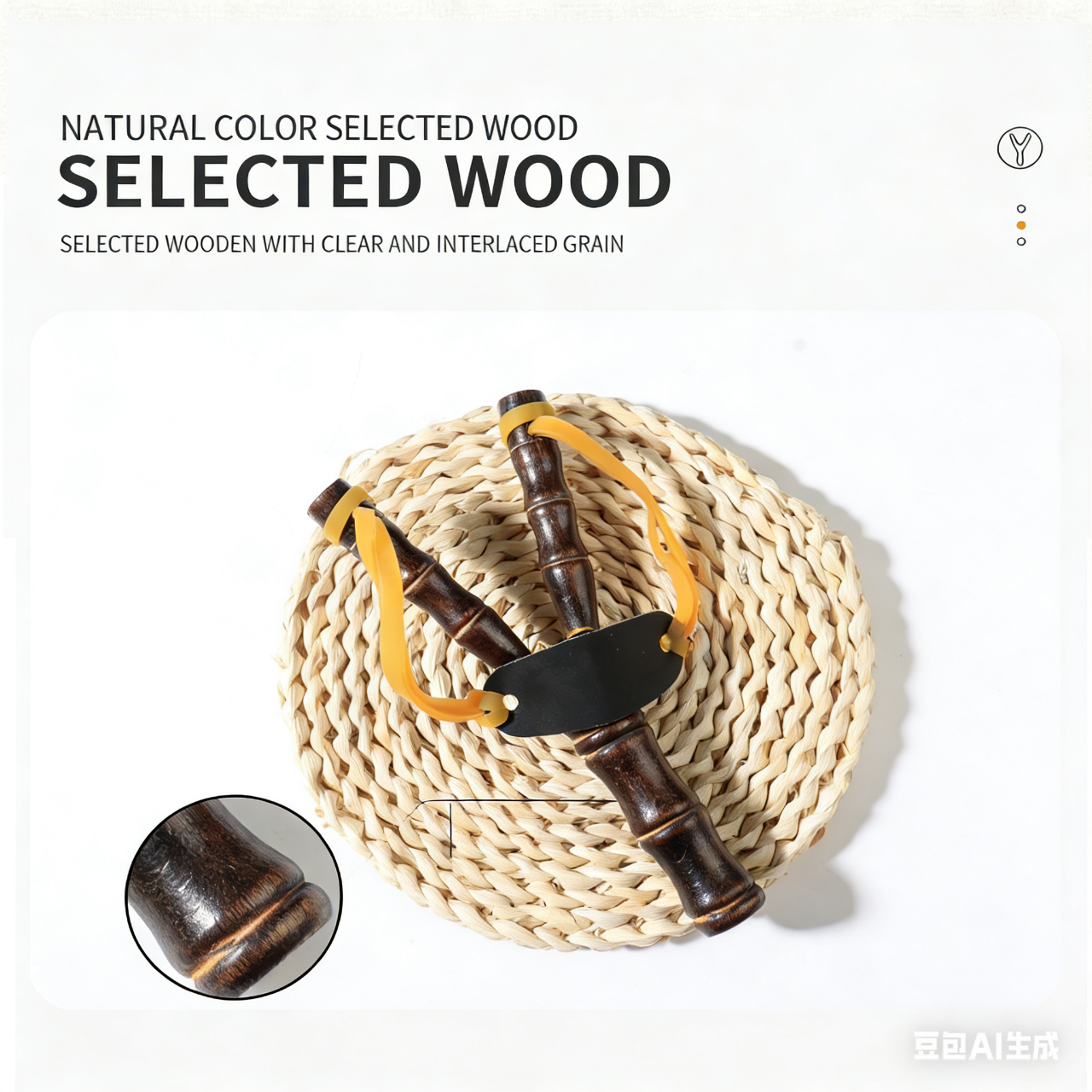 1PC Bamboo Slingshot Outdoor Slingshot Shooting Toys Children's Educational Toys