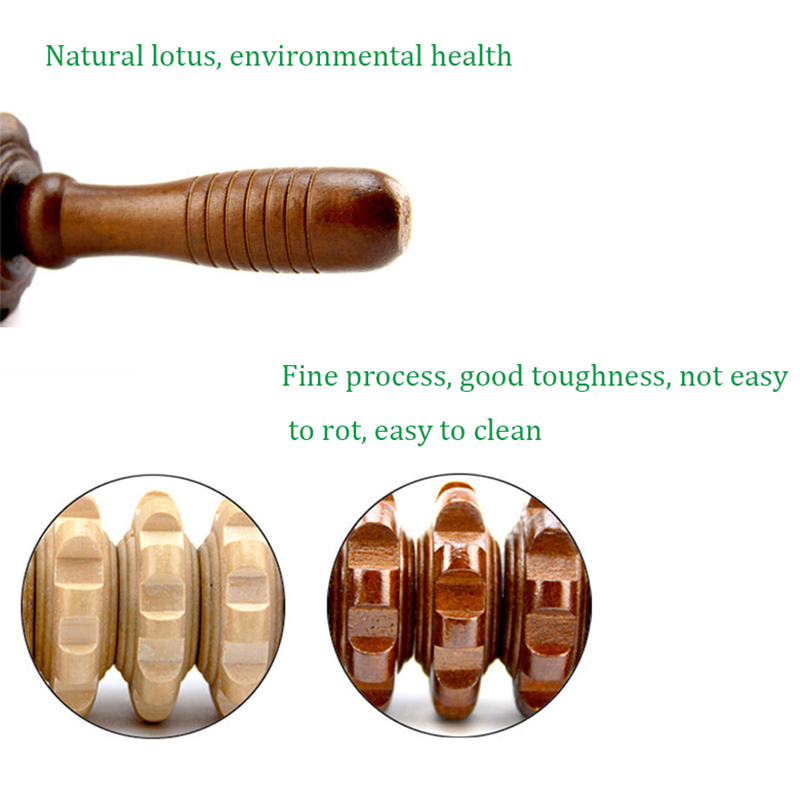 Full Body Muscle Massager Wood Roller Stick Trigger Point Recovery Tool Deep Relax Gear Massage Stick