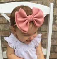 spring and summer bow hair band baby baby hair band headband double bow nylon hair band