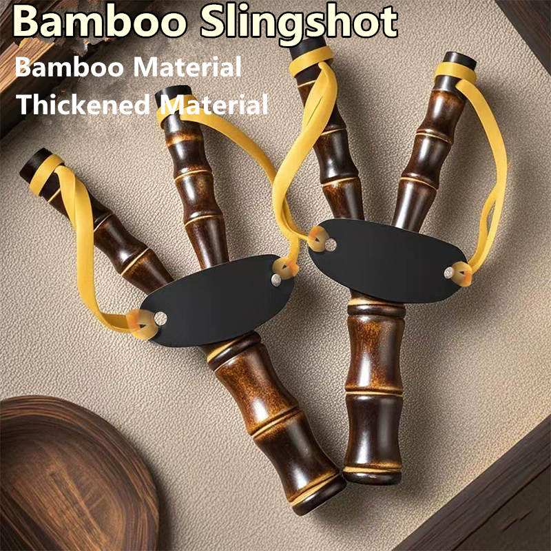 1PC Bamboo Slingshot Outdoor Slingshot Shooting Toys Children's Educational Toys