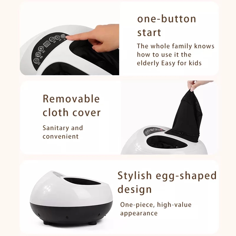 Electric Foot Massager Healthcare Deep Vibration Massage Heated Rolling Shiatsu Kneading Air Compression Heating Therapy massage