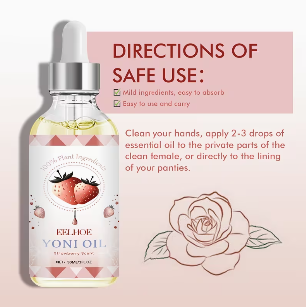 Yoni Oil Feminine Oil for Women pH Balance and Wetness Feminine Deodorant Vaginal Moisturizer Essential Oil
