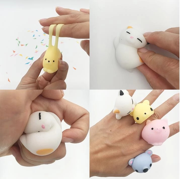 10Pcs All Different Cute Mochi Squishy Cat Slow Rising Squeeze Healing Fun Kids Kawaii Kids Adult Toy Stress Reliever Decor GYH