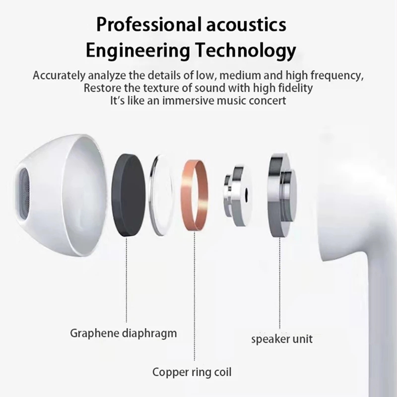 Air Pro 6 TWS Wireless Headphones with Mic Bluetooth Earphones Sport Earbuds Pro6 J6 Headset for Apple iPhone Xiaomi Huawei