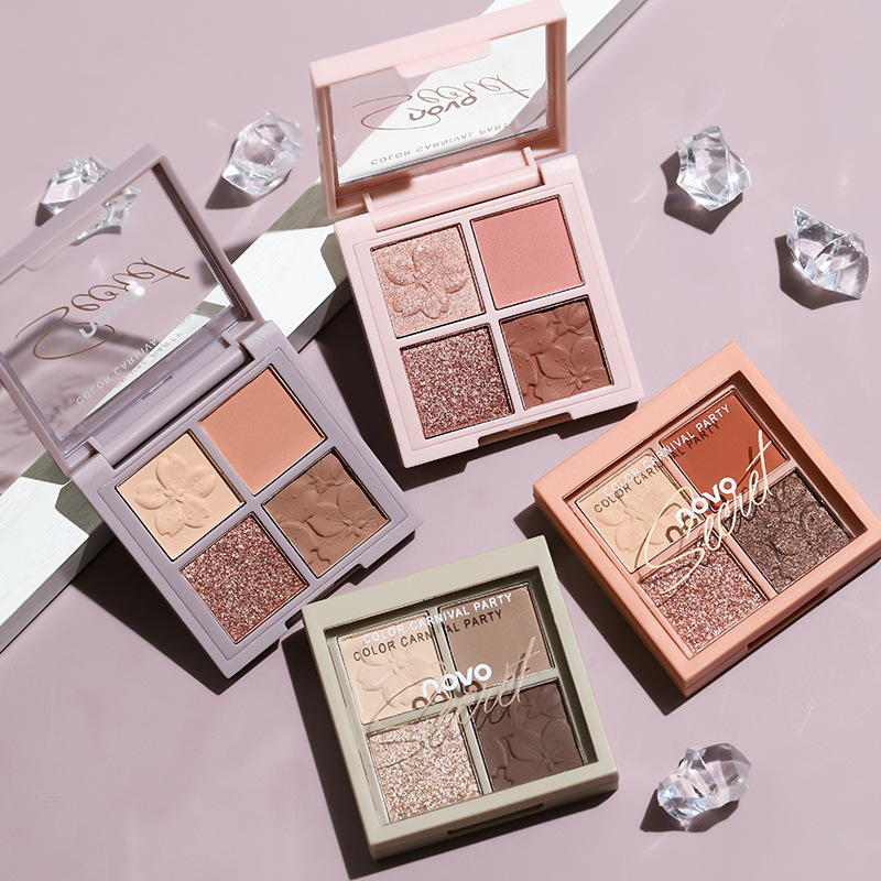 NOVO four-color highlight powder blusher facelift integrated disc matte nose shadow integrated disc