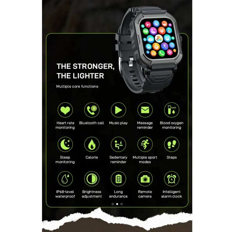 Xiaomi Smart Watch Outdoor Sports Watch Men Blood Oxygen Monitoring Bluetooth Call Deep Waterproof SmartWatch Heart Rate Health