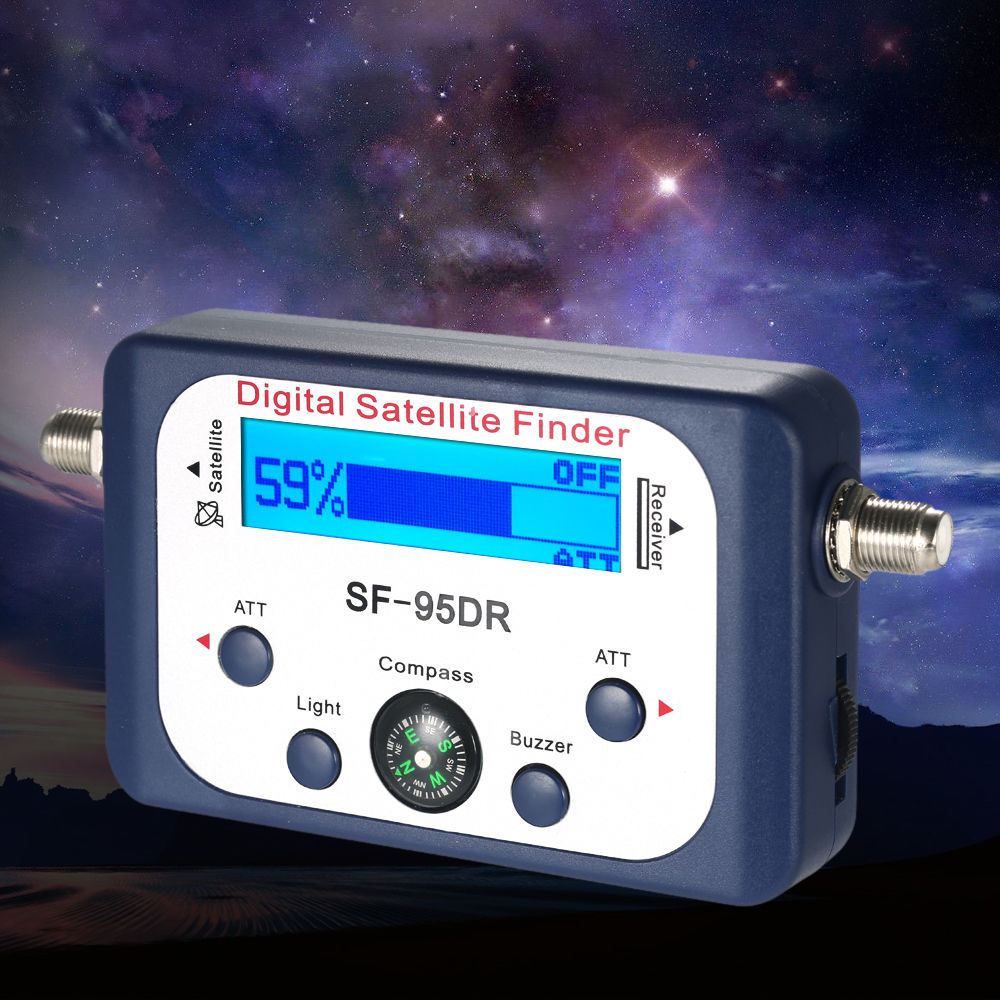 Digital Satellite Finder SF-95DR Meter Satlink Receptor TV Signal Receiver Sat Decoder Satfinder Compass LCD FTA Dish