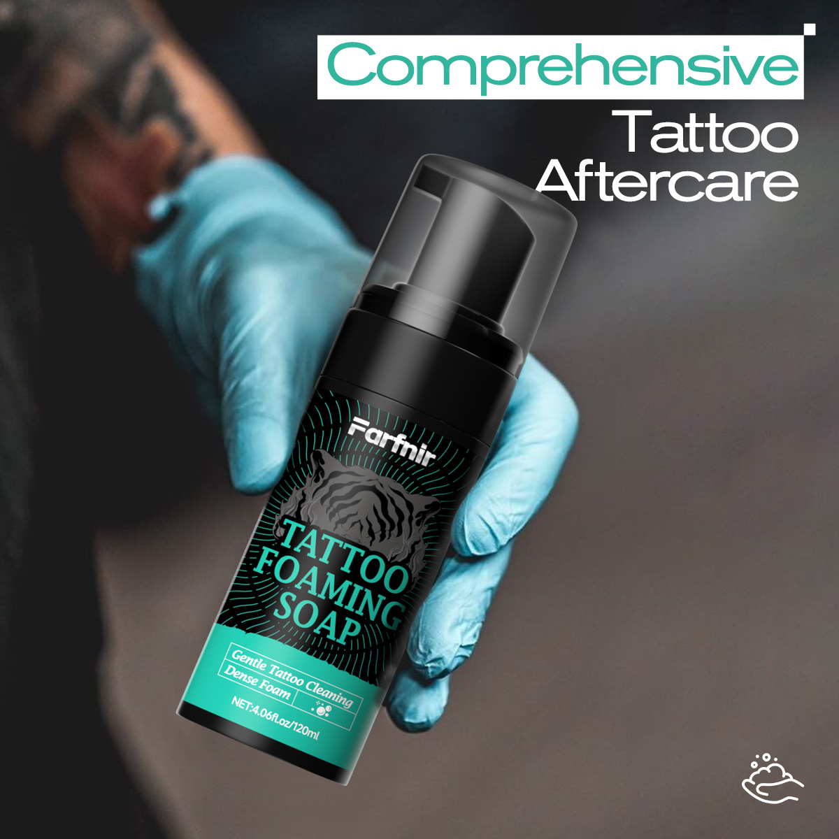 Tattoo cleaning mousse embroidery foam cleaner care does not stimulate foam delicate moisture