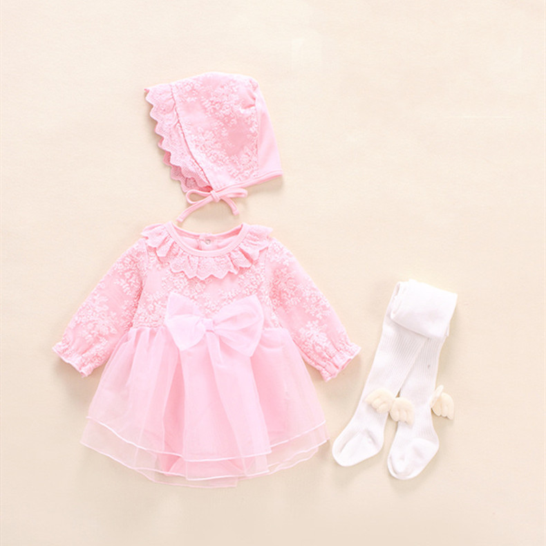 Infant Christening Dress Newborn Baby Girl Clothes&Dresses Cotton Princess 0 3 6 12 Months Baby Baptism Dress
