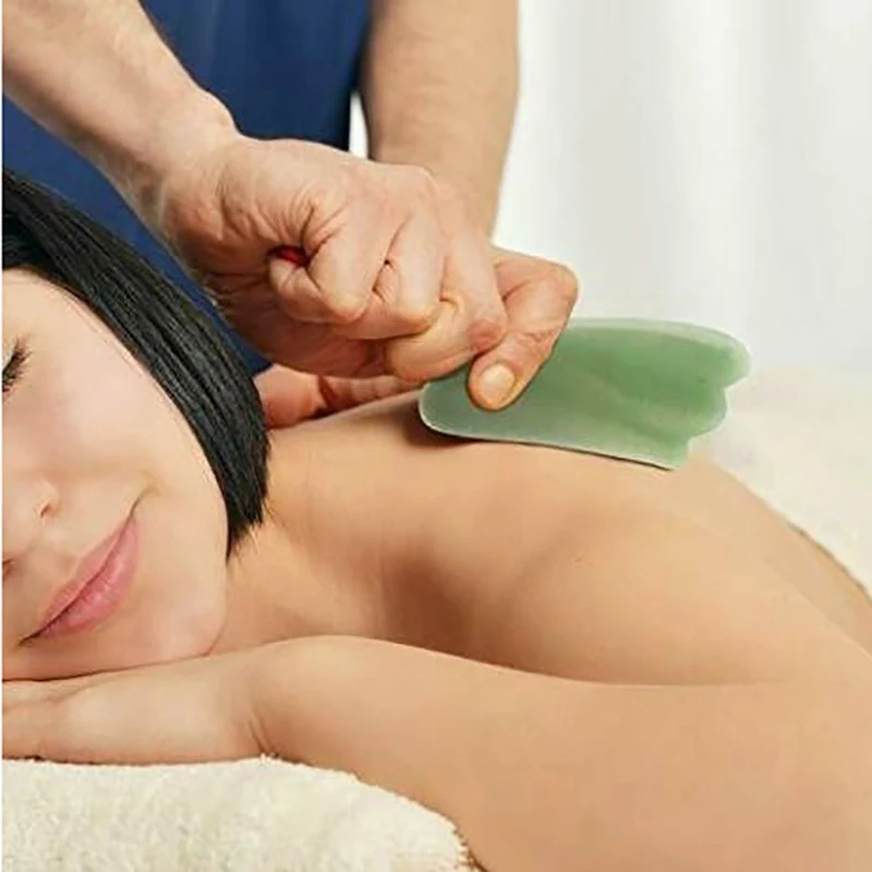 Natural Rose Jade Roller Face Massage Gua Sha Board Jade Massager Body Facial Eye Scraping Acupuncture Face Lift