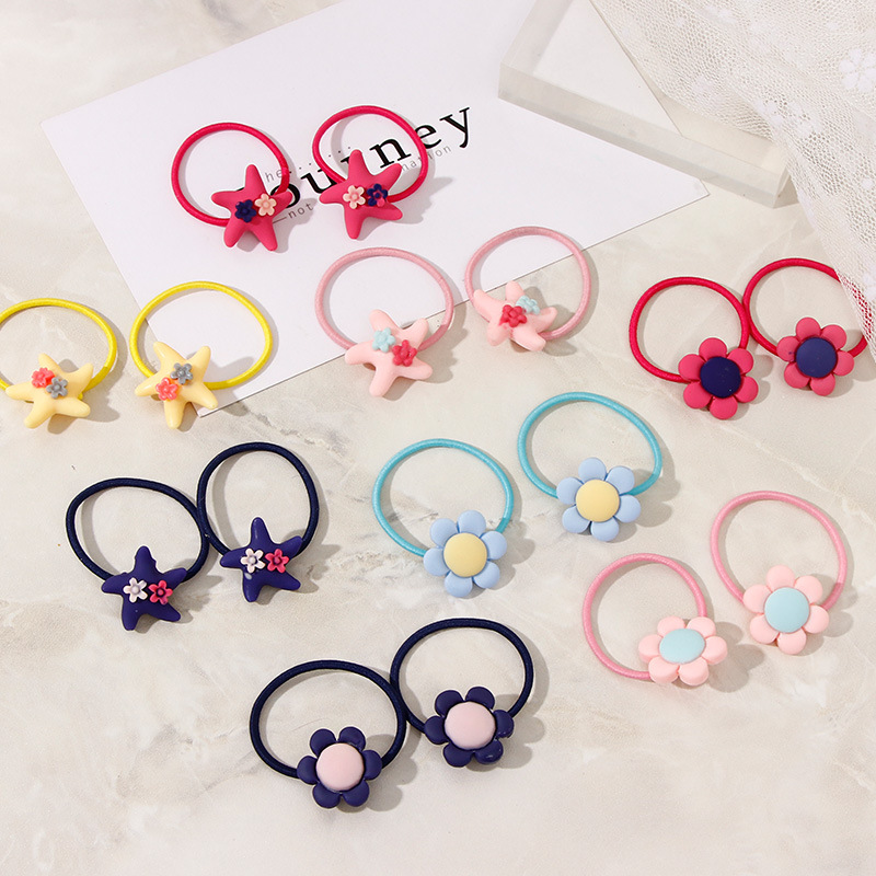 20pcs New Women Girls Colorful Basic Elastic Hair Rubber Bands Accessories for Kids Tie Hair Ring Rope Holder Headdress clips