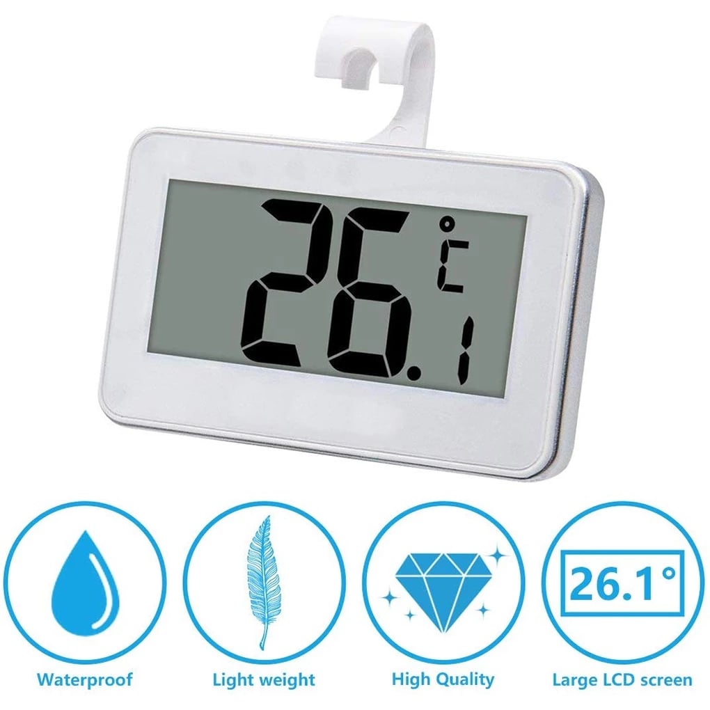 LCD Digital Screen Precision Refrigerator Thermometer Adjustable Stand Magnet Waterproof Digital Thermometer