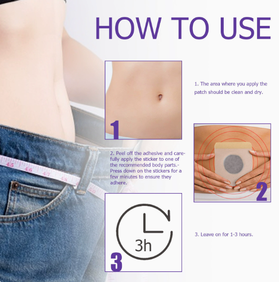 30PCS Chinese Medicine Weight Loss Navel Sticker Magnetic Slim Detox Adhesive Sheet Fat Burning Slimming Diet Patch Pads