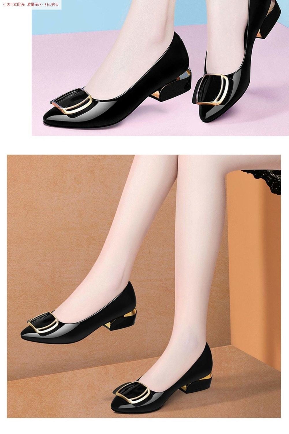 Women flat Single Shoes Autumn soft sole non-slip Work leather shoes