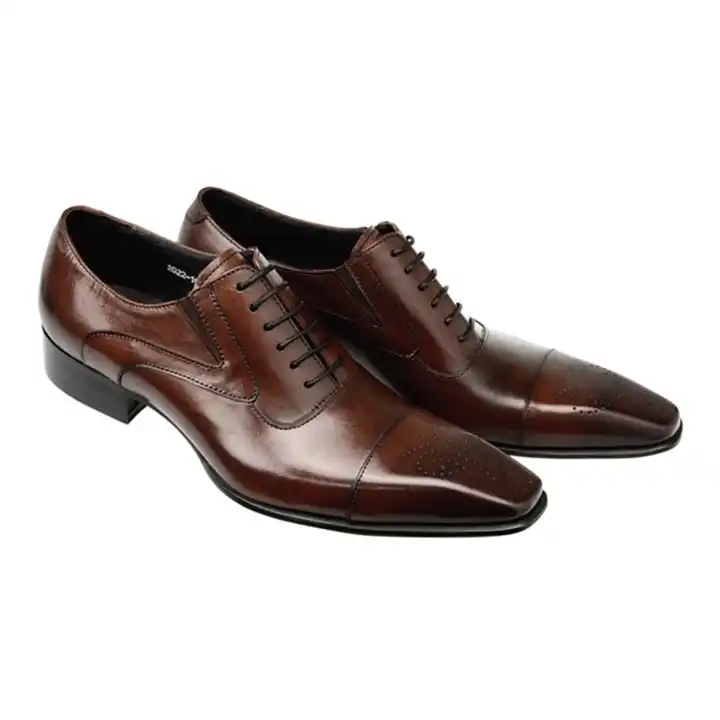 2025 Hot-selling Men's Dress Shoes Leather Luxury Fashion Groom Wedding Shoes Men Style Oxford Formal Shoes