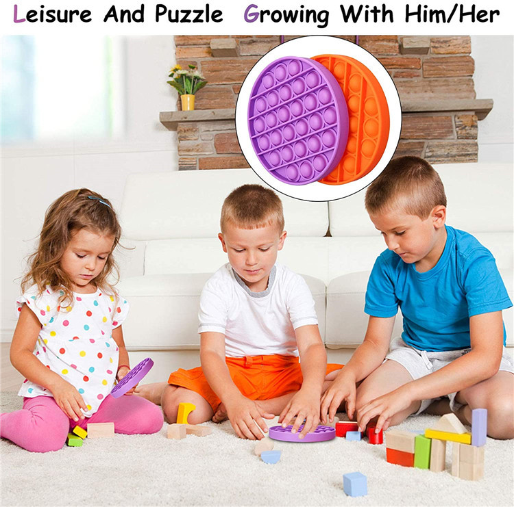Pop Fidget Reliver Stress Toys Rainbow Push It Bubble Antistress Toys Adult Children Sensory Toy To Relieve Autism
