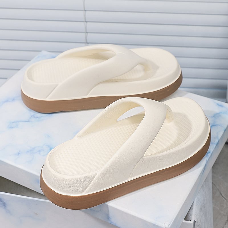 Thick bottom flip flops for women's summer 2025 new height increasing anti slip beach sandals beach slippers for outdoor wear