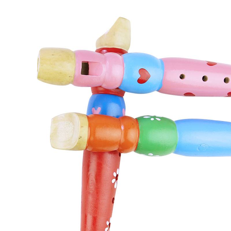 Wooden flute children's toys wooden piccolo baby music early education development learning wind instruments