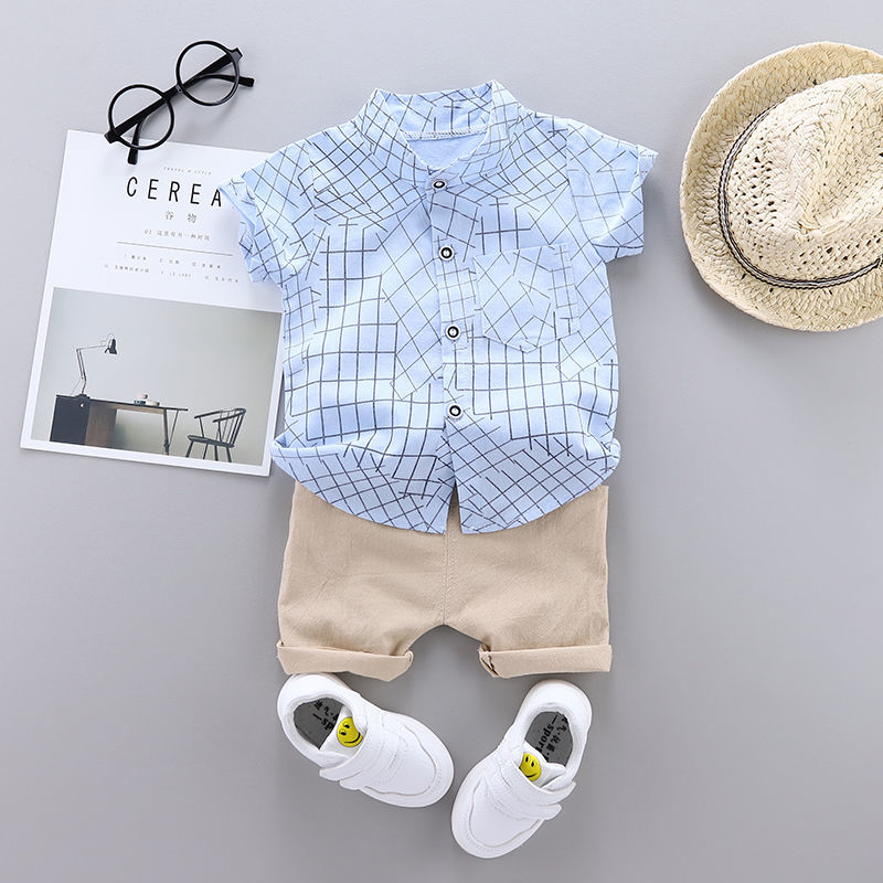Kids Boys Casual Set Toddler Whale Shirt Tops+Shorts Set Outfits Clothes 2PCS